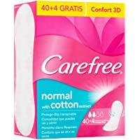 Los mejores  - Carefree Salvaslip Cotton Sin Fragancia 44 unidades 120 g- Blanco (63118)